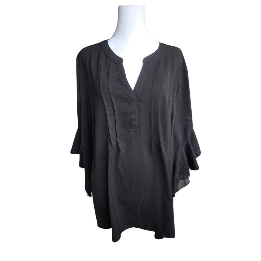 Scomchic Women's Size 3X Black Polyester Blouse
